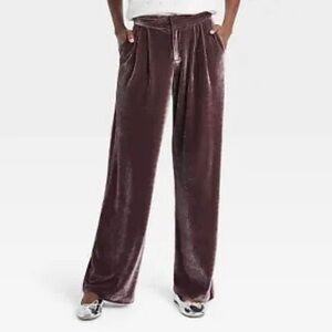 Women’s high rise velour pants (mauve) by a New Day Size 12